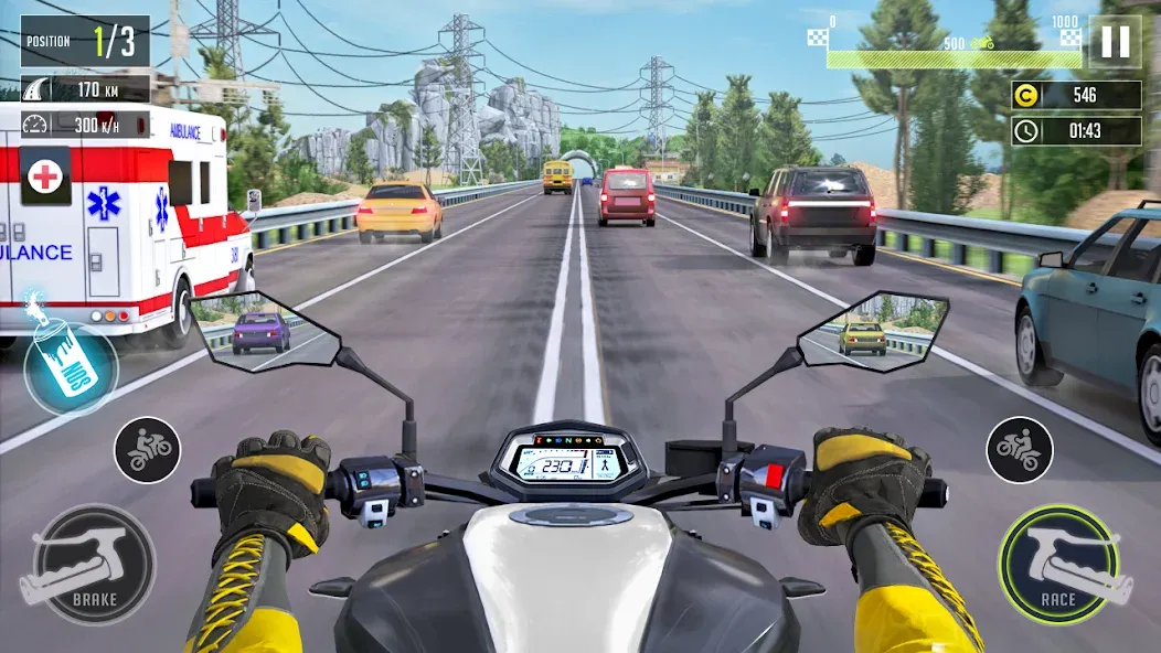 3d Bike Racing Bike Race Games [МОД: Меню, Бесконечные монеты и Открытые уровни] Screenshot 1