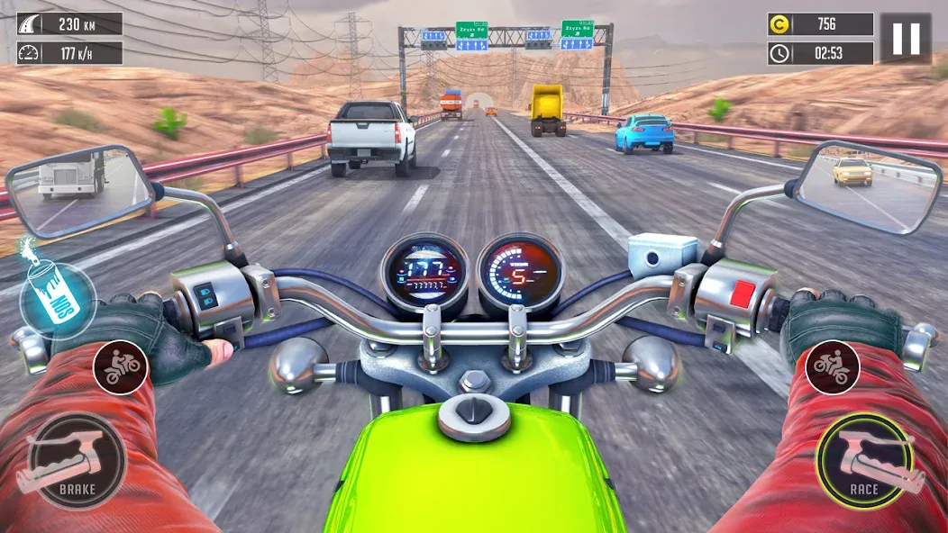 3d Bike Racing Bike Race Games [МОД: Меню, Бесконечные монеты и Открытые уровни] Screenshot 3