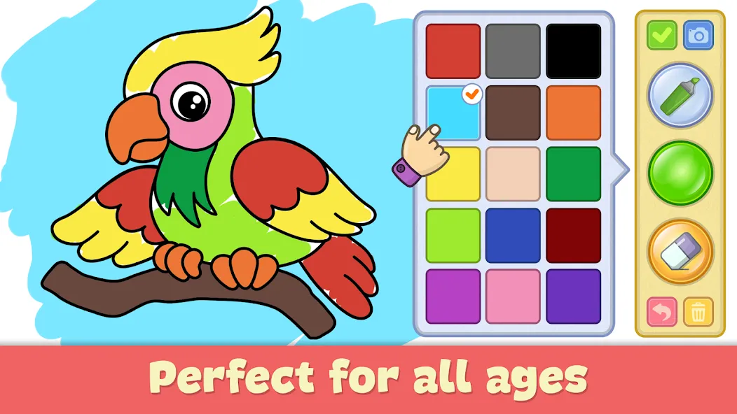 Kids Coloring & Drawing Games [МОД: Много монет, Открытые уровни и Мега MOD] Screenshot 1