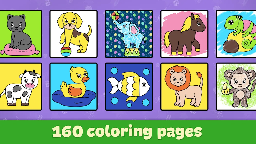 Kids Coloring & Drawing Games [МОД: Много монет, Открытые уровни и Мега MOD] Screenshot 5