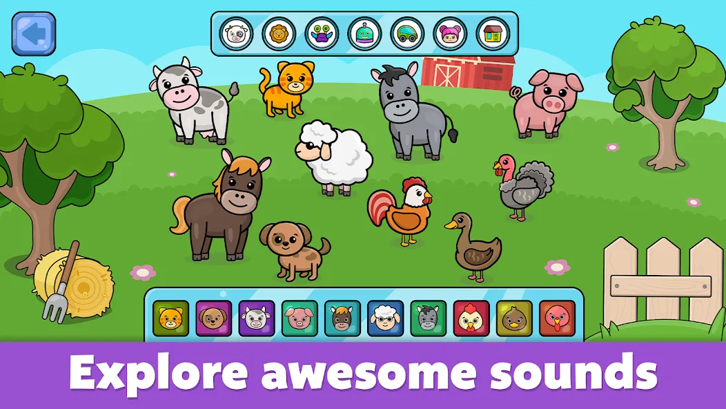 Baby Piano: Kids Music Games [МОД: Меню, Бесконечные монеты и Открытые уровни] Screenshot 3