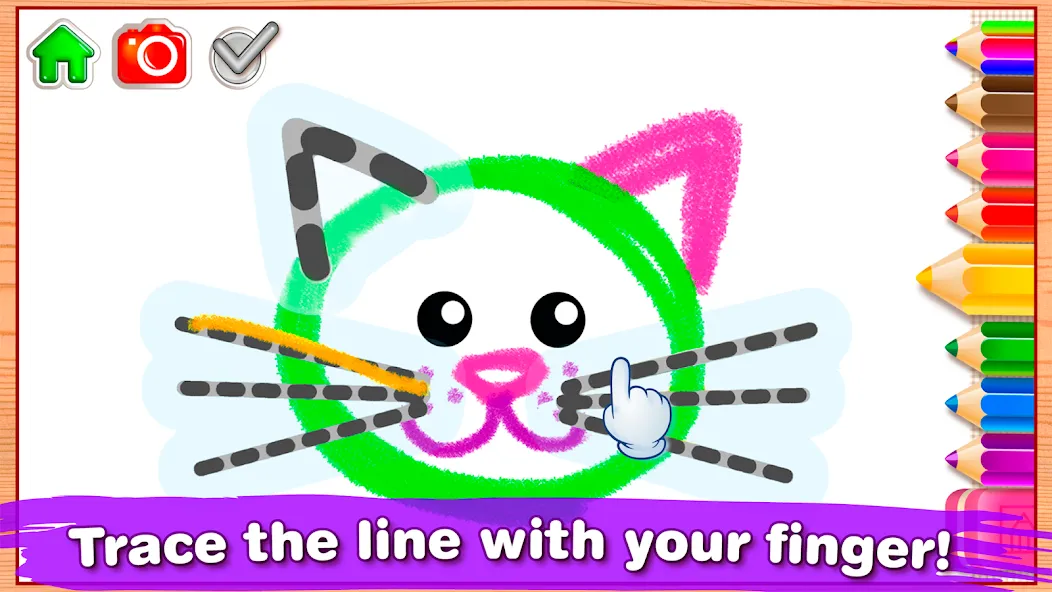 Bini Drawing for Kids Games (Бини) [МОД: Все открыто, Дополнительные деньги и Меню MOD] Screenshot 3