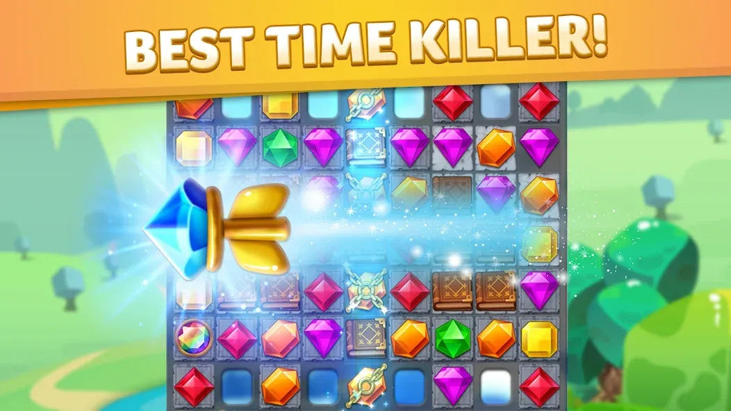 Jewel Match King [МОД: Бесконечные деньги, Монеты и Мега MOD] Screenshot 2
