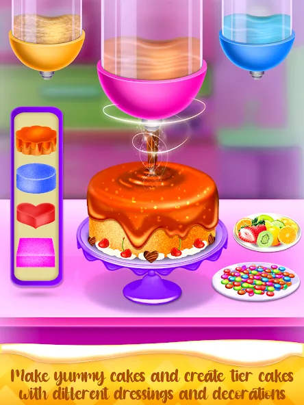 Cake Maker Cooking Cake Games (Кейк Мейкер кулинарные игры на приготовление тортов) [МОД: Все открыто, Дополнительные деньги и Меню MOD] Screenshot 2