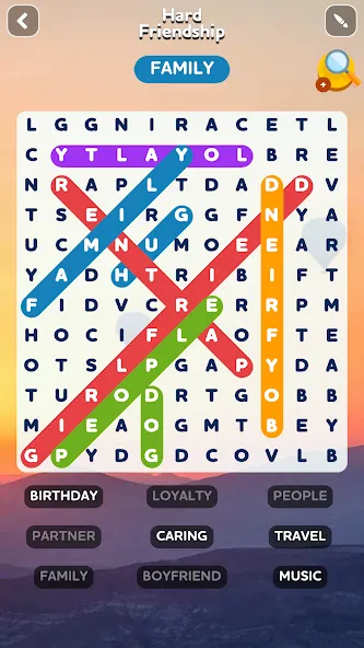 Word Search - Word Puzzle Game [МОД: Все открыто, Дополнительные деньги и Меню MOD] Screenshot 1