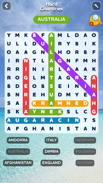 Word Search - Word Puzzle Game [МОД: Все открыто, Дополнительные деньги и Меню MOD] Screenshot 2