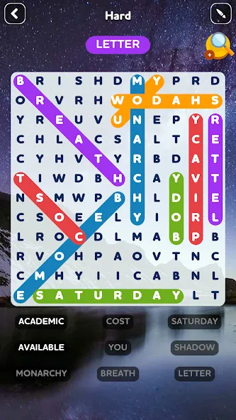 Word Search - Word Puzzle Game [МОД: Все открыто, Дополнительные деньги и Меню MOD] Screenshot 4