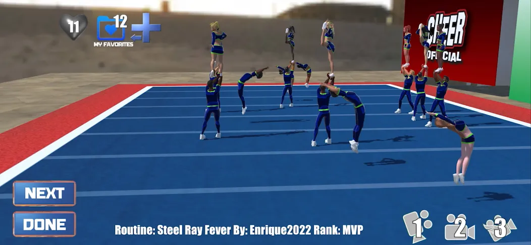 CHEER Official 3D (ЧИР Официальный 3D) [МОД: Меню, Бесконечные монеты и Открытые уровни] Screenshot 1