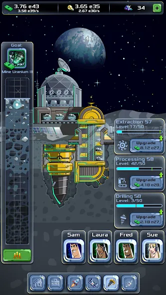 Idle Space Company (Айдл) [МОД: Меню, Бесконечные монеты и Открытые уровни] Screenshot 4