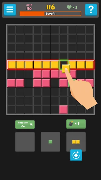 Block Buster - Hex and Square [МОД: Много монет, Открытые уровни и Мега MOD] Screenshot 2