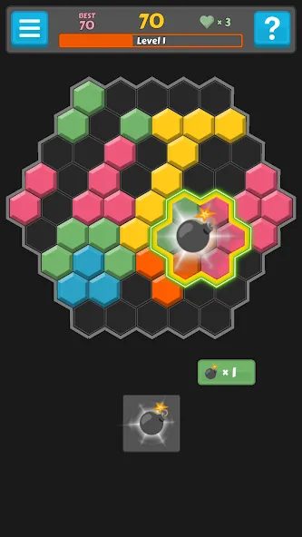 Block Buster - Hex and Square [МОД: Много монет, Открытые уровни и Мега MOD] Screenshot 4