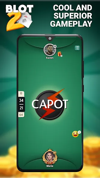 Blot 2 - Classic Belote (Блот 2) [МОД: Много монет, Открытые уровни и Мега MOD] Screenshot 4