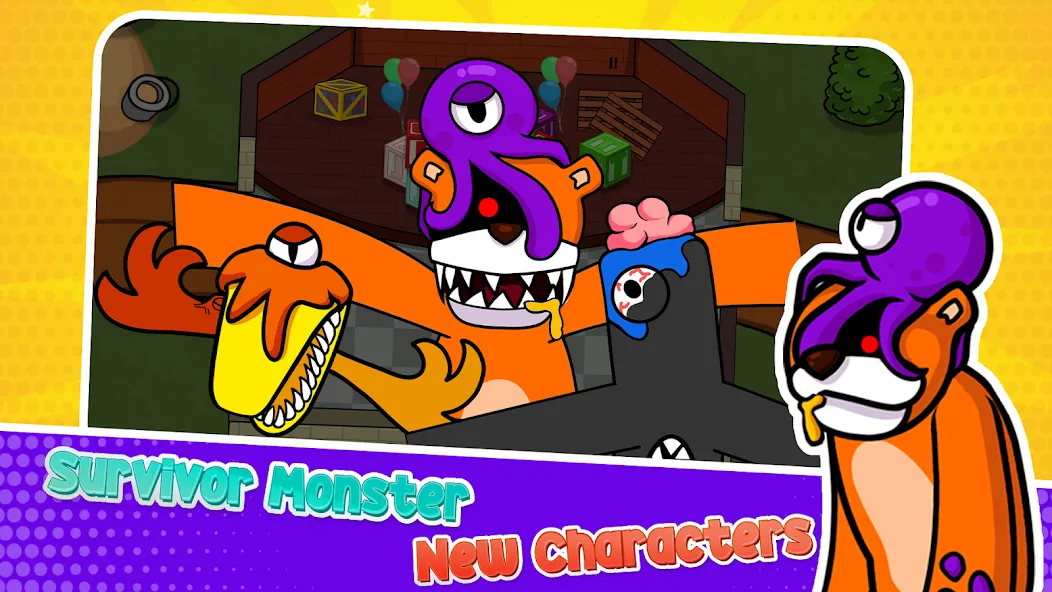 Survivor In Rainbow Monster (Сурвайвер Ин Рейнбоу Монстер) [МОД: Бесконечные деньги, Монеты и Мега MOD] Screenshot 1