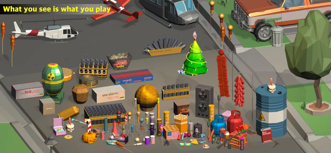 Fireworks Play (Файерворкс Плей) [МОД: Все открыто, Дополнительные деньги и Меню MOD] Screenshot 1