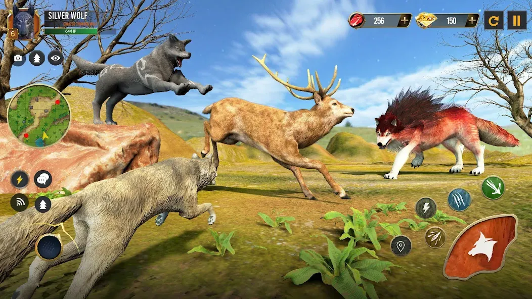 Wild Wolf Simulator Wolf Games [МОД: Меню, Бесконечные монеты и Открытые уровни] Screenshot 5