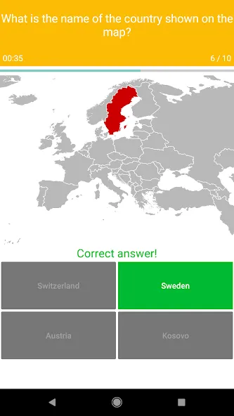 Europe Map Quiz - European Cou [МОД: Много монет, Открытые уровни и Мега MOD] Screenshot 4