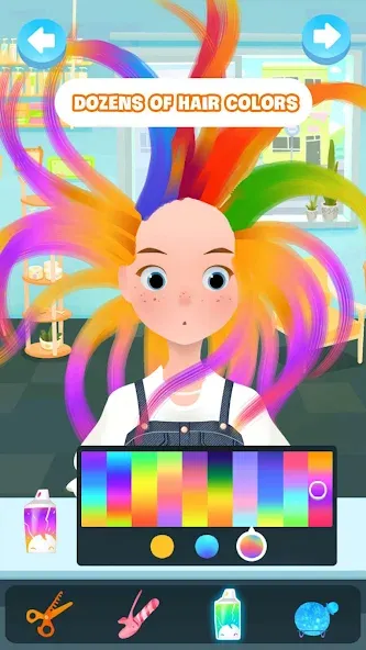 Hair salon games : Hairdresser [МОД: Все открыто, Дополнительные деньги и Меню MOD] Screenshot 1