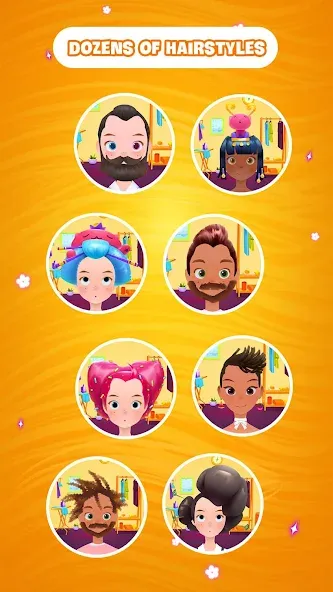 Hair salon games : Hairdresser [МОД: Все открыто, Дополнительные деньги и Меню MOD] Screenshot 4