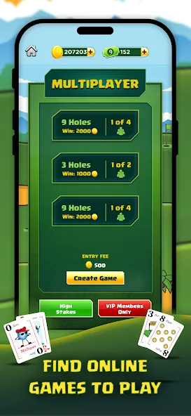 Play Nine: Golf Card Game (Плей Найн) [МОД: Много денег, Монет и Все открыто] Screenshot 3