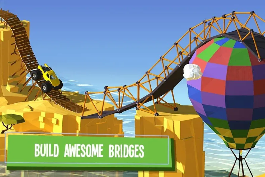 Build a Bridge! [МОД: Все открыто, Дополнительные деньги и Меню MOD] Screenshot 2