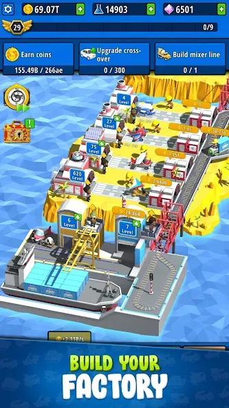 Idle Inventor - Factory Tycoon (Айдл Инвентор) [МОД: Много денег, Монет и Все открыто] Screenshot 1