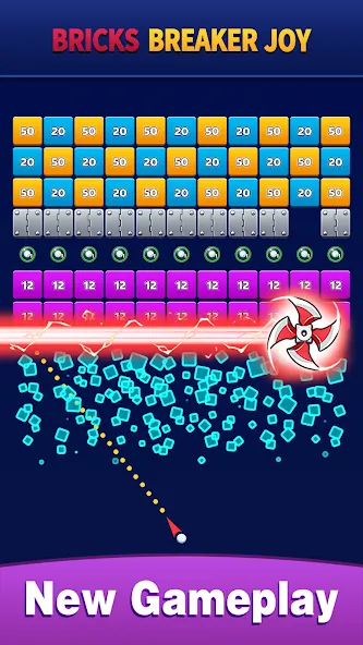 Bricks Breaker Joy (Брикс Брейкер Джой) [МОД: Бесконечные деньги, Монеты и Мега MOD] Screenshot 2