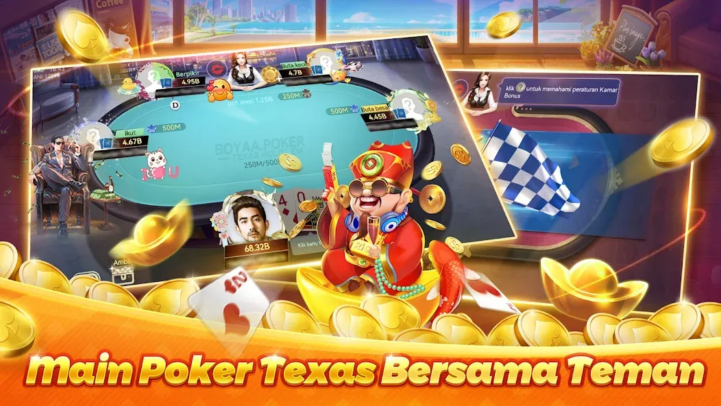 Poker Texas Boyaa (Покер Техас Бояа) [МОД: Деньги, Монеты и Меню MOD] Screenshot 2