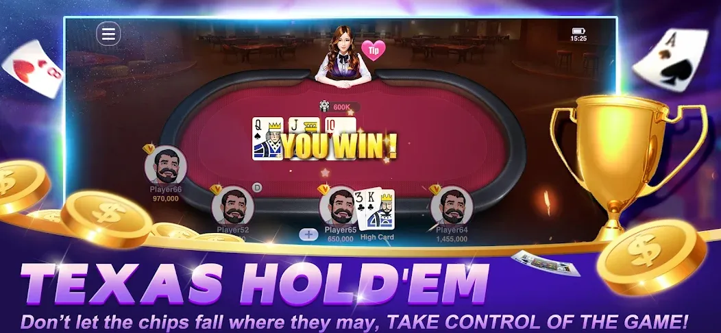 Happy Poker Slots (Хэппи Покер Слоты) [МОД: Меню, Бесконечные монеты и Открытые уровни] Screenshot 4