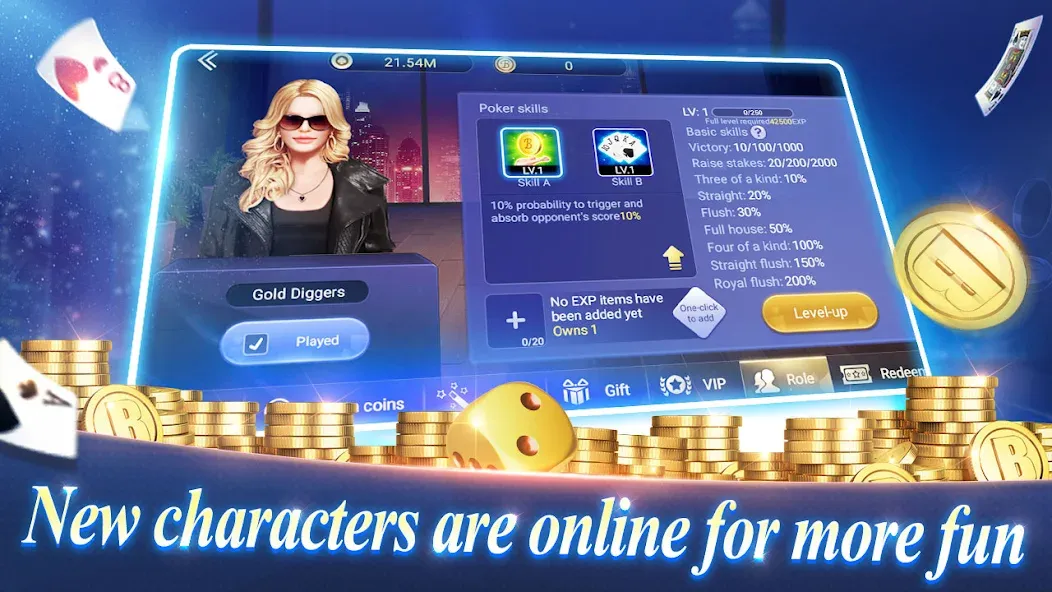 Texas Poker English (Boyaa) (Техасский покер Английский) [МОД: Много монет, Открытые уровни и Мега MOD] Screenshot 1