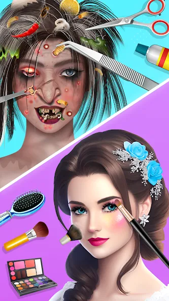ASMR Doctor Makeup Salon games (АСМР) [МОД: Деньги, Монеты и Меню MOD] Screenshot 2