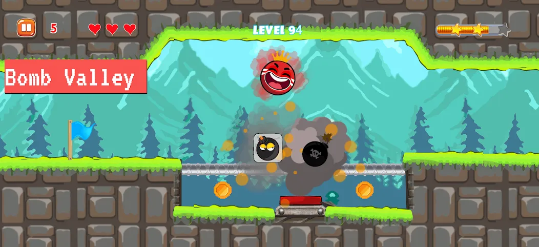 Bounce Ball 4: Red Season 4 (Рэд Баунс Болл 4) [МОД: Бесконечные деньги, Монеты и Мега MOD] Screenshot 4