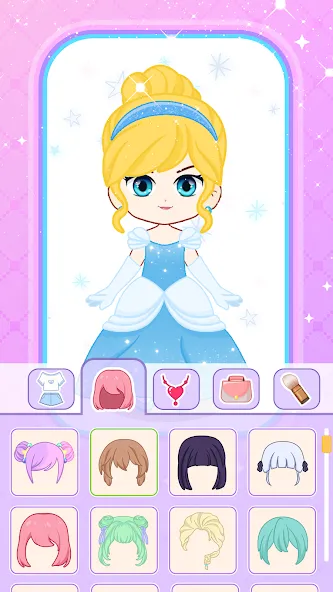 Doll Dress Up: Makeup Games (Долл Дресс Ап) [МОД: Много монет, Открытые уровни и Мега MOD] Screenshot 4