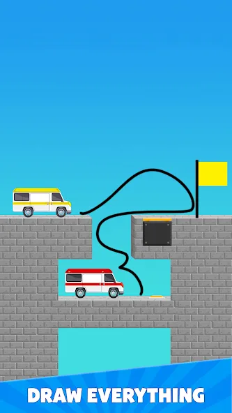 Draw Bridge Puzzle: Brain Game (Драу Бридж Пазл) [МОД: Деньги, Монеты и Меню MOD] Screenshot 2