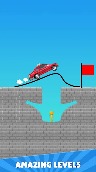 Draw Bridge Puzzle: Brain Game (Драу Бридж Пазл) [МОД: Деньги, Монеты и Меню MOD] Screenshot 4