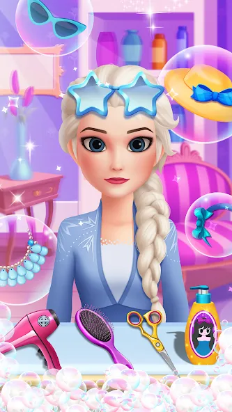 Hair Salon: Beauty Salon Game (Хэр Салон) [МОД: Бесконечные деньги, Монеты и Мега MOD] Screenshot 1