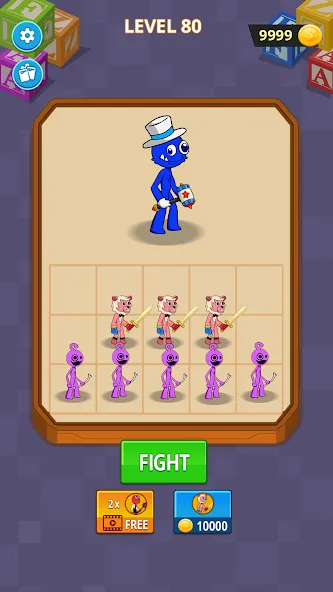 Merge Monster Friends (Мердж Рейнбоу Френд) [МОД: Меню, Бесконечные монеты и Открытые уровни] Screenshot 1