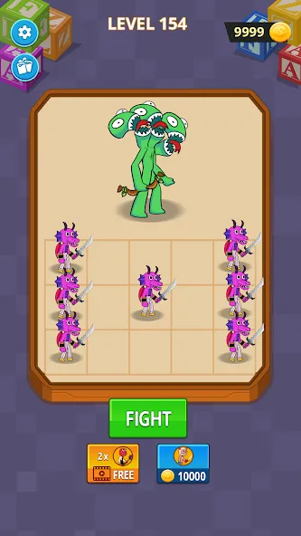 Merge Monster Friends (Мердж Рейнбоу Френд) [МОД: Меню, Бесконечные монеты и Открытые уровни] Screenshot 2