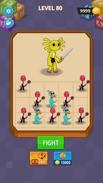 Merge Monster Friends (Мердж Рейнбоу Френд) [МОД: Меню, Бесконечные монеты и Открытые уровни] Screenshot 5