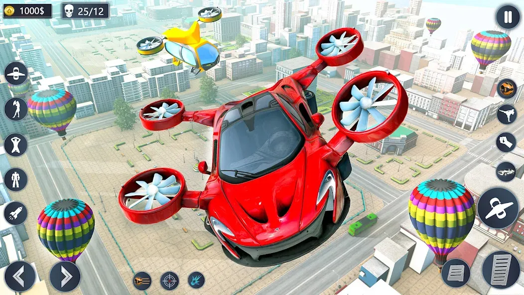 Flying Car Robot Game Car Game [МОД: Меню, Бесконечные монеты и Открытые уровни] Screenshot 1