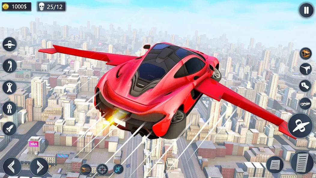 Flying Car Robot Game Car Game [МОД: Меню, Бесконечные монеты и Открытые уровни] Screenshot 2