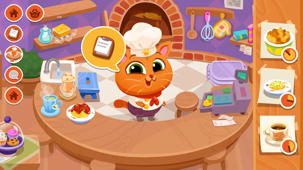 Bubbu Restaurant - My Cat Game (Буббу Ресторан) [МОД: Бесконечные деньги, Монеты и Мега MOD] Screenshot 1