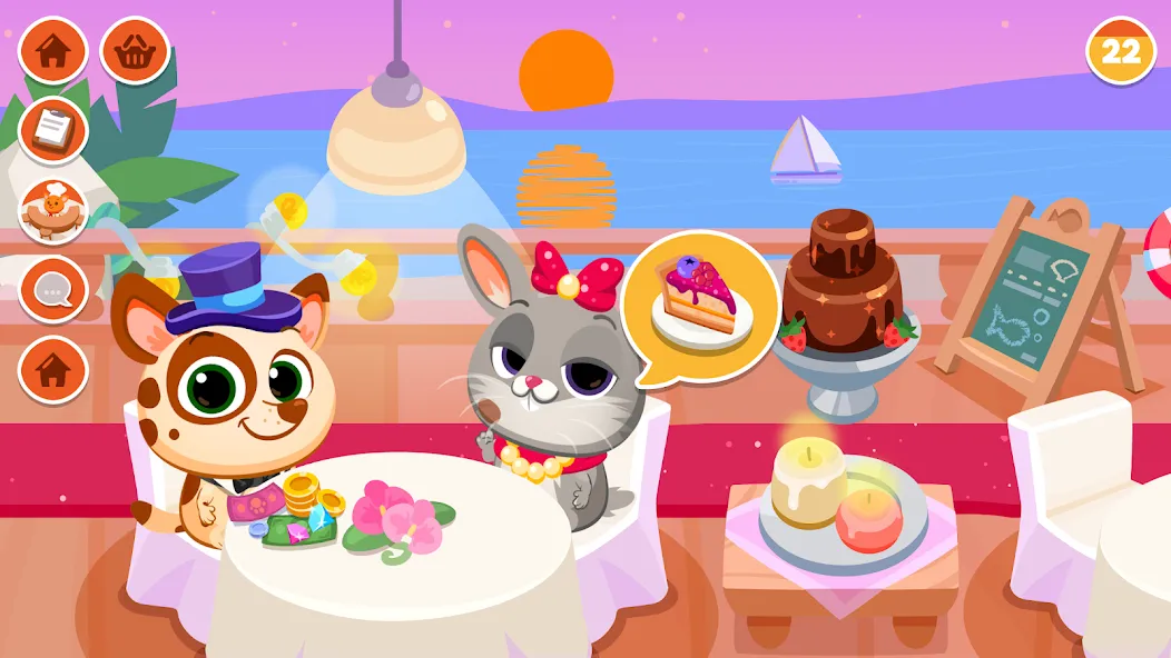 Bubbu Restaurant - My Cat Game (Буббу Ресторан) [МОД: Бесконечные деньги, Монеты и Мега MOD] Screenshot 2
