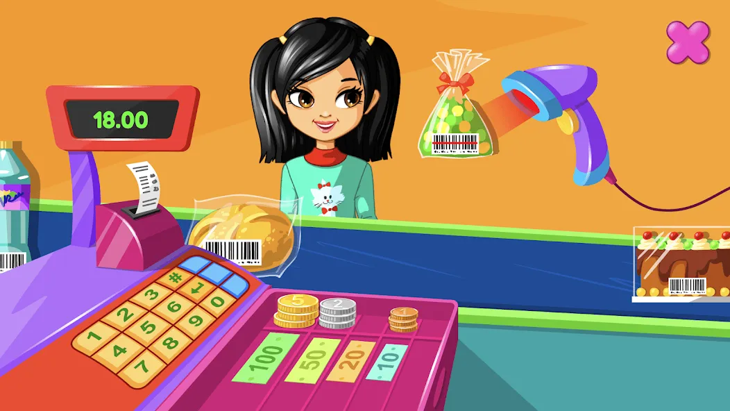 Supermarket Game [МОД: Меню, Бесконечные монеты и Открытые уровни] Screenshot 1