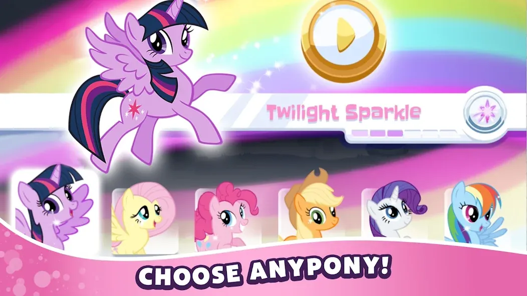 My Little Pony Rainbow Runners (Май Литл Пони) [МОД: Много денег, Монет и Все открыто] Screenshot 1