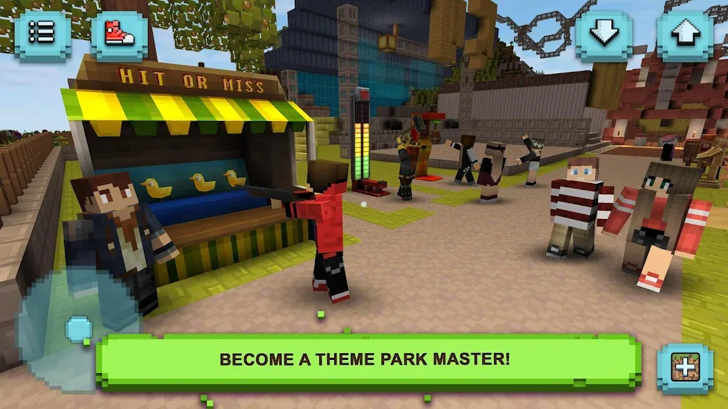 Theme Park Craft: Build & Ride [МОД: Много денег, Монет и Все открыто] Screenshot 1