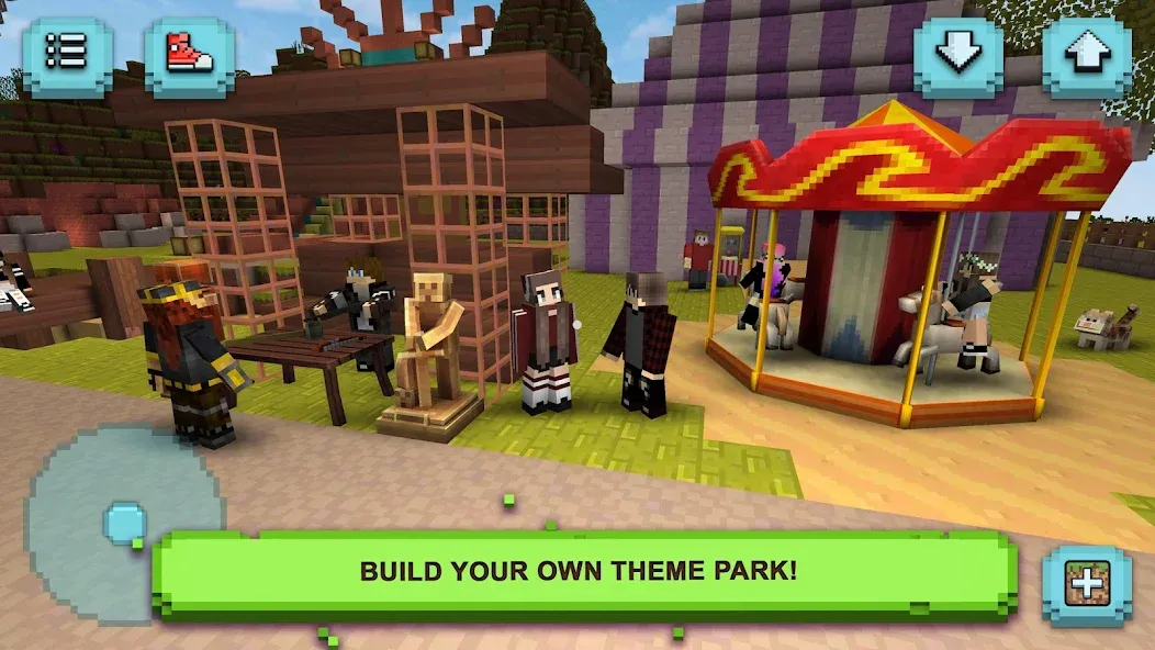 Theme Park Craft: Build & Ride [МОД: Много денег, Монет и Все открыто] Screenshot 2