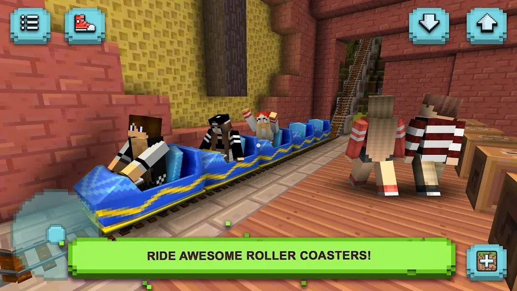 Theme Park Craft: Build & Ride [МОД: Много денег, Монет и Все открыто] Screenshot 3