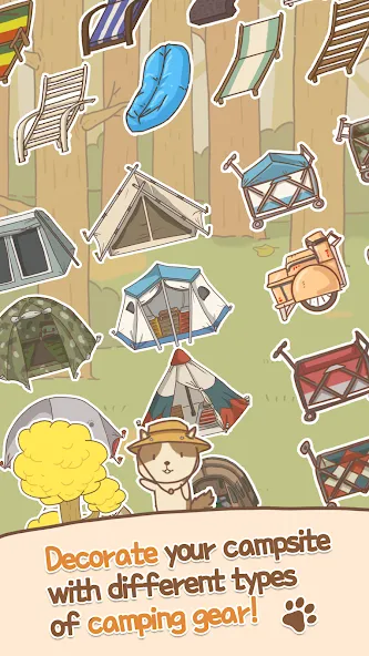 Animal Camping: Idle Camp (Анимал Кемпинг) [МОД: Деньги, Монеты и Меню MOD] Screenshot 2