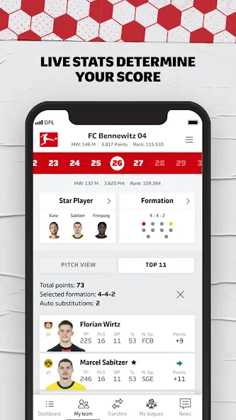 Bundesliga Fantasy Manager (Бундеслига Фэнтези Менеджер) [МОД: Деньги, Монеты и Меню MOD] Screenshot 4
