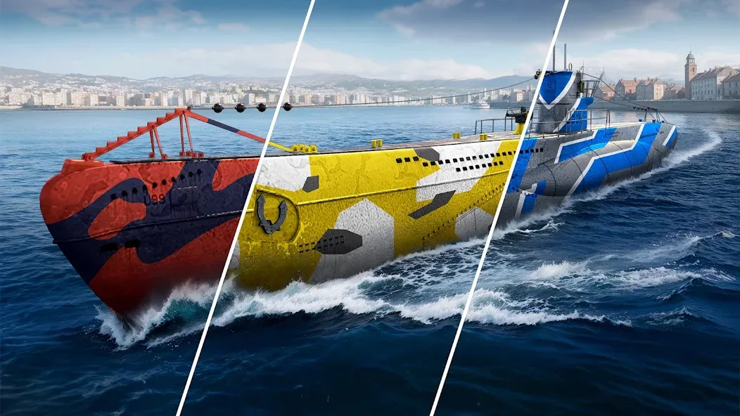 Sea War: Raid (Юбоат) [МОД: Меню, Бесконечные монеты и Открытые уровни] Screenshot 4
